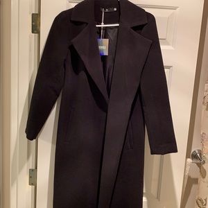 Missguided longline faux wool duster coat
